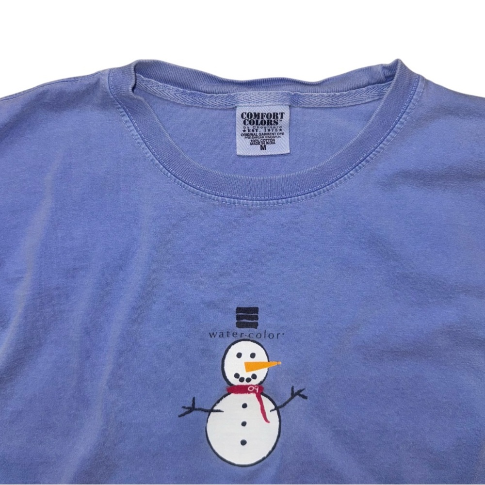 30A Watercolor seaside Florida comfort colors snowman tshirt women’s size medium